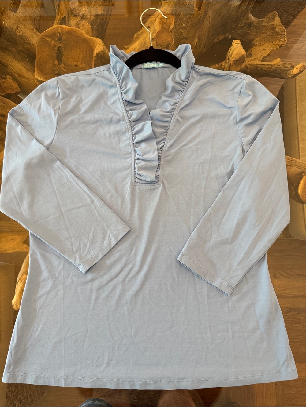 Light blue J.McLaughlin Kate ruffle top Top size medium